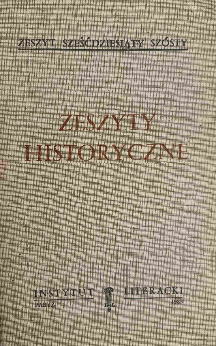 ZESZYTY HISTORYCZNE. ZESZYT 66