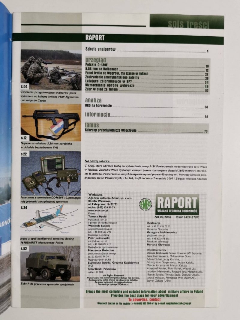RAPORT 03 2008