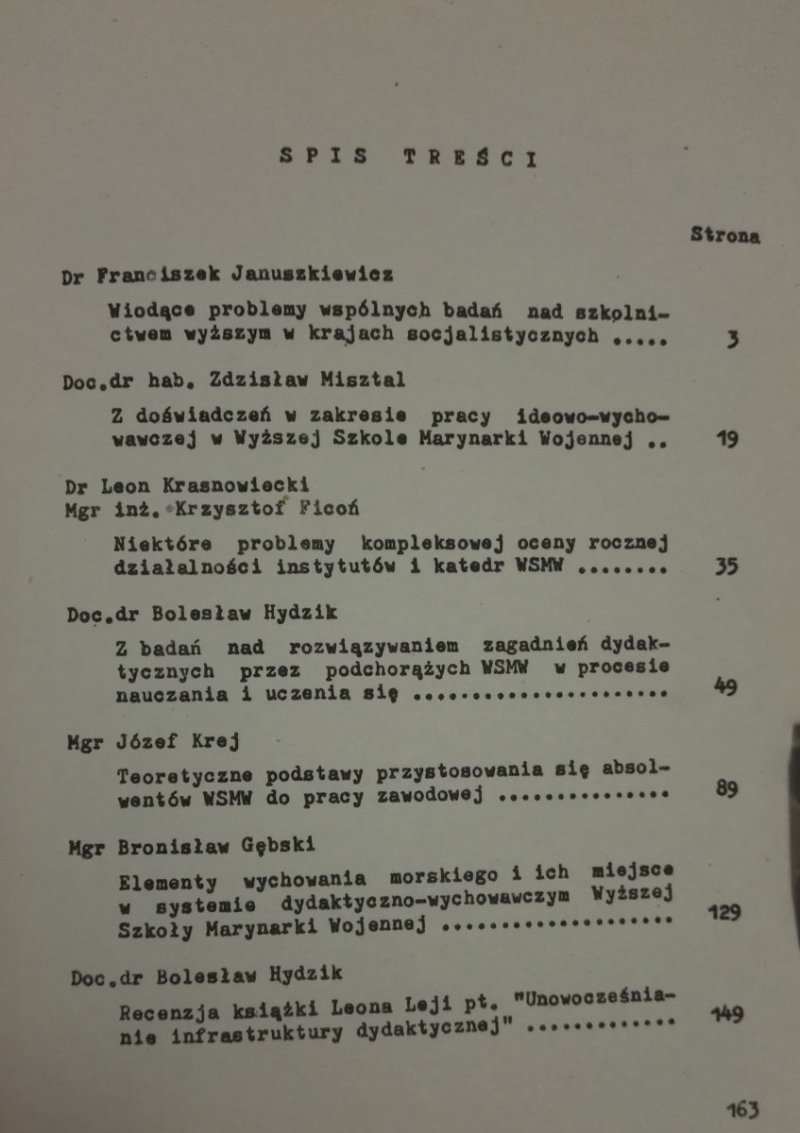 WYBRANE ZAGADNIENIA DYDAKTYKI WOJSKOWEJ 1977