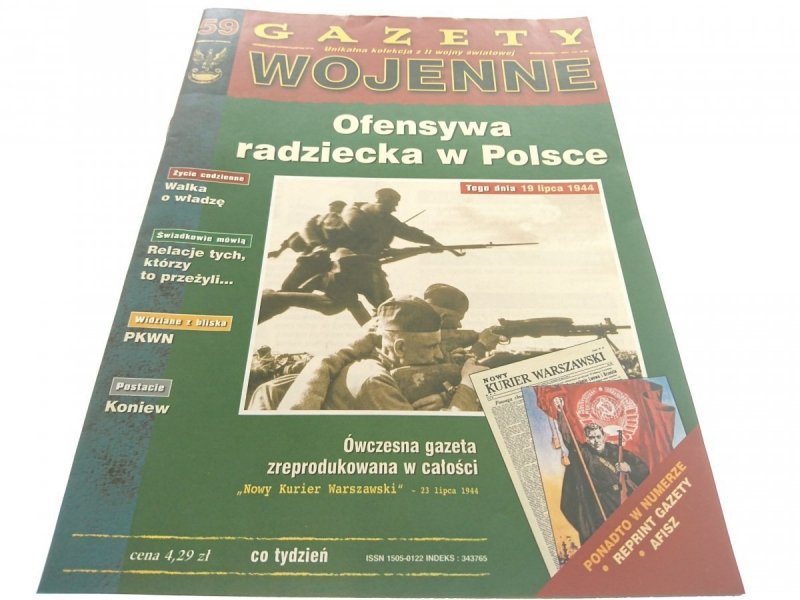GAZETY WOJENNE NUMER 59 OFENSYWA RADZIECKA... 1998