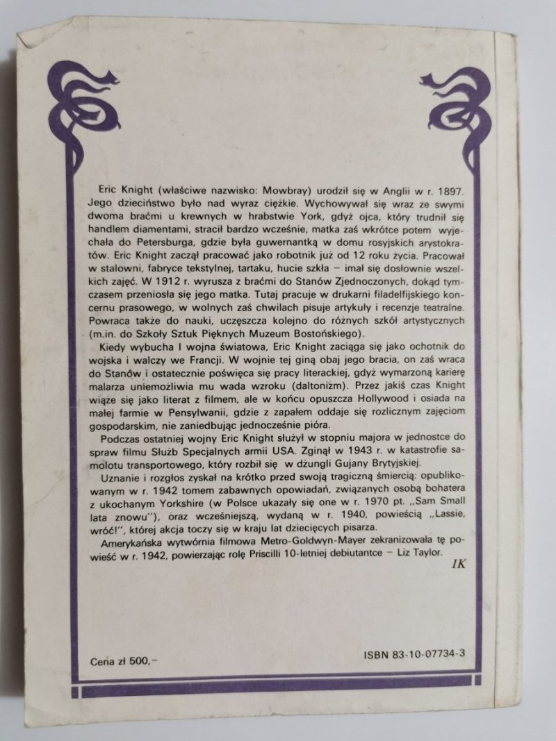 LASSIE, WRÓĆ! - Eric Knight 1989