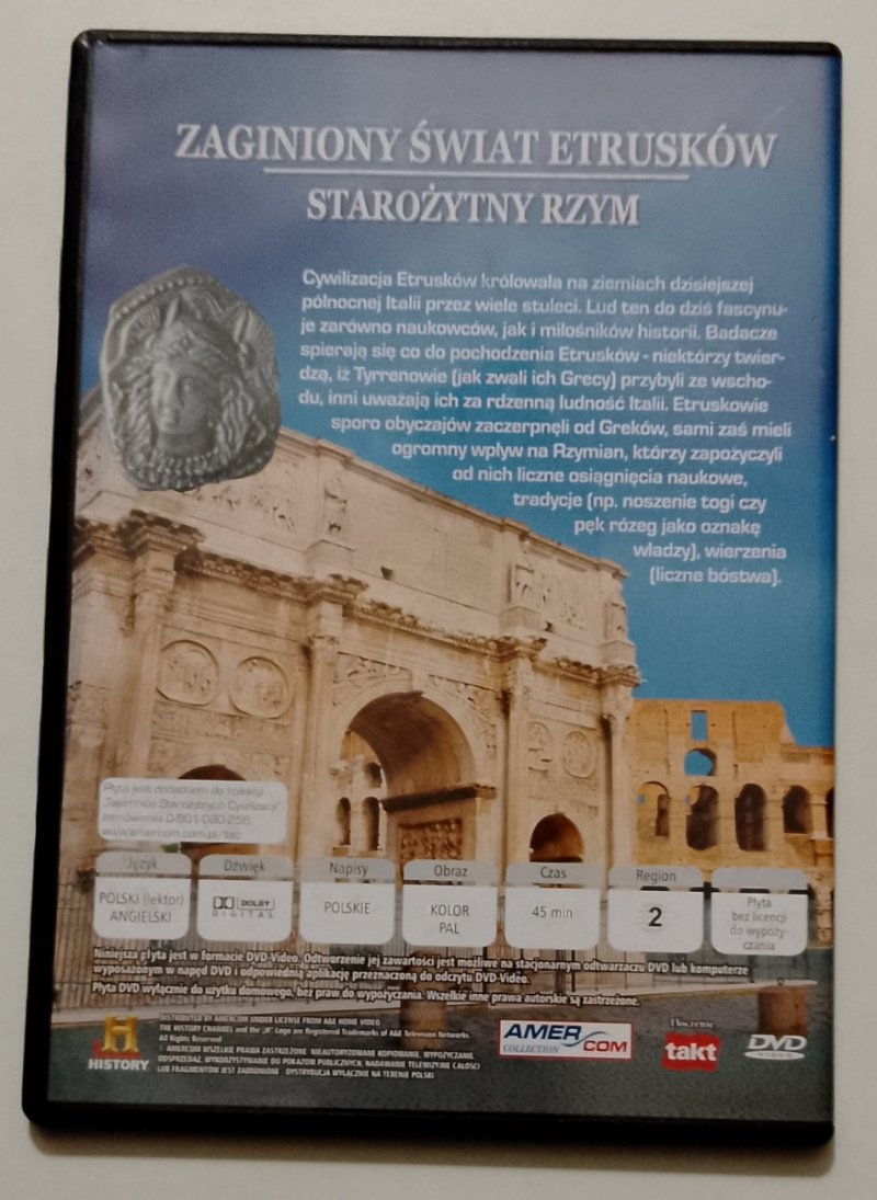 DVD. ZAGINIONY ŚWIAT ETRUSKÓW 