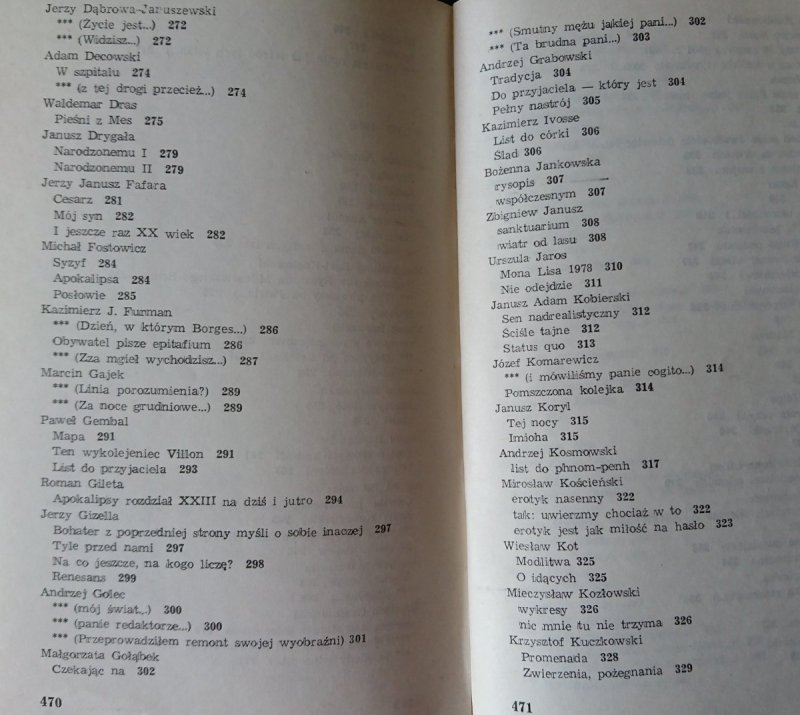 RYSOPIS ANTOLOGIA POEZJI - Marciniak 1987