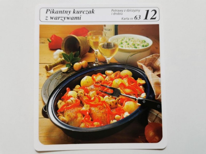 KARTA KULINARNA NR. 63 PIKANTNY KURCZAK Z WARZYWAMI
