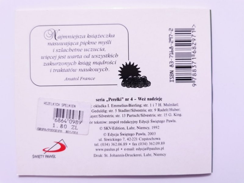 PEREŁKI NR 4 – WEŹ NADZIEJĘ 2003