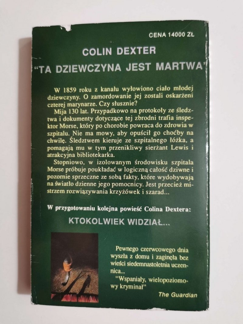 TA DZIEWCZYNA JEST MARTWA - Colin Dexter 1991