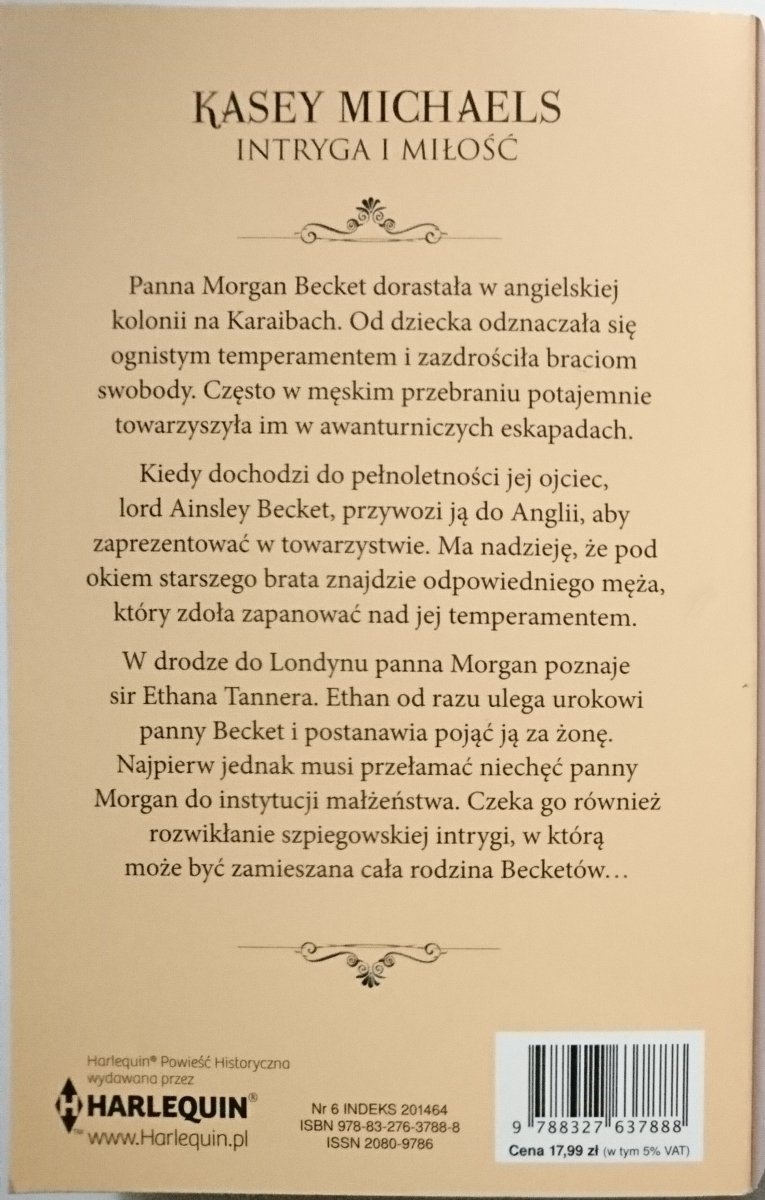 INTRYGA I MIŁOŚĆ - Kasey Michaels 2018