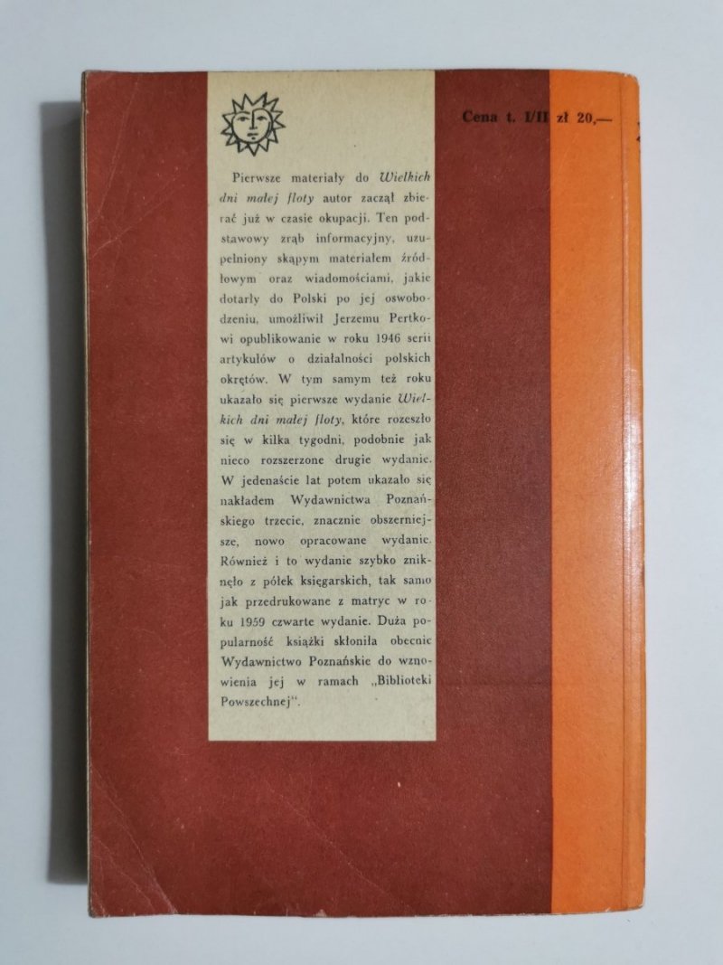 WIELKI DNI MAŁEJ FLOTY TOM II - Jerzy Pertek 1962