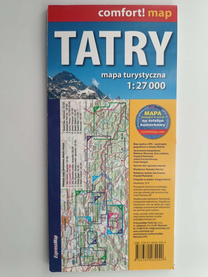 TATRY 1:27 000 MAPA TURYSTYCZNA