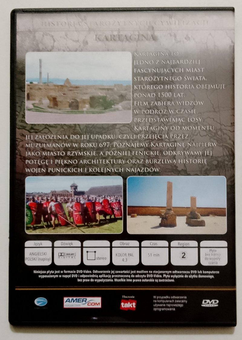 DVD. HISTORIA STAROŻYTNYCH CYWILIZACJI. KARTAGINA