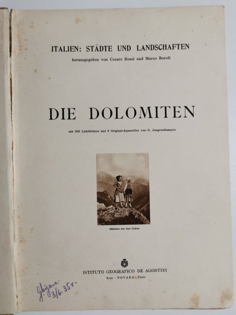 DIE DOLOMITEN 1928