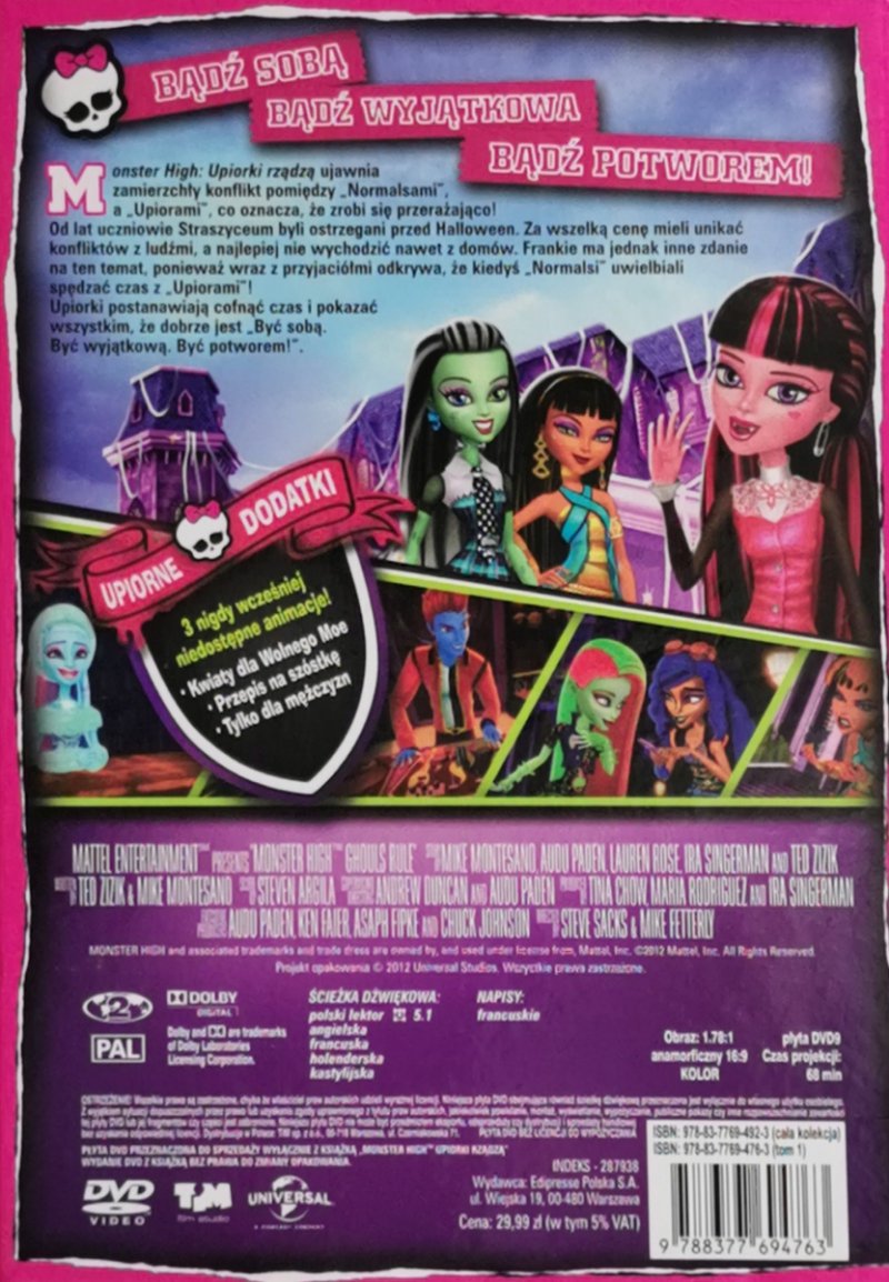 DVD. MONSTER HIGH UPIORKI RZĄDZĄ