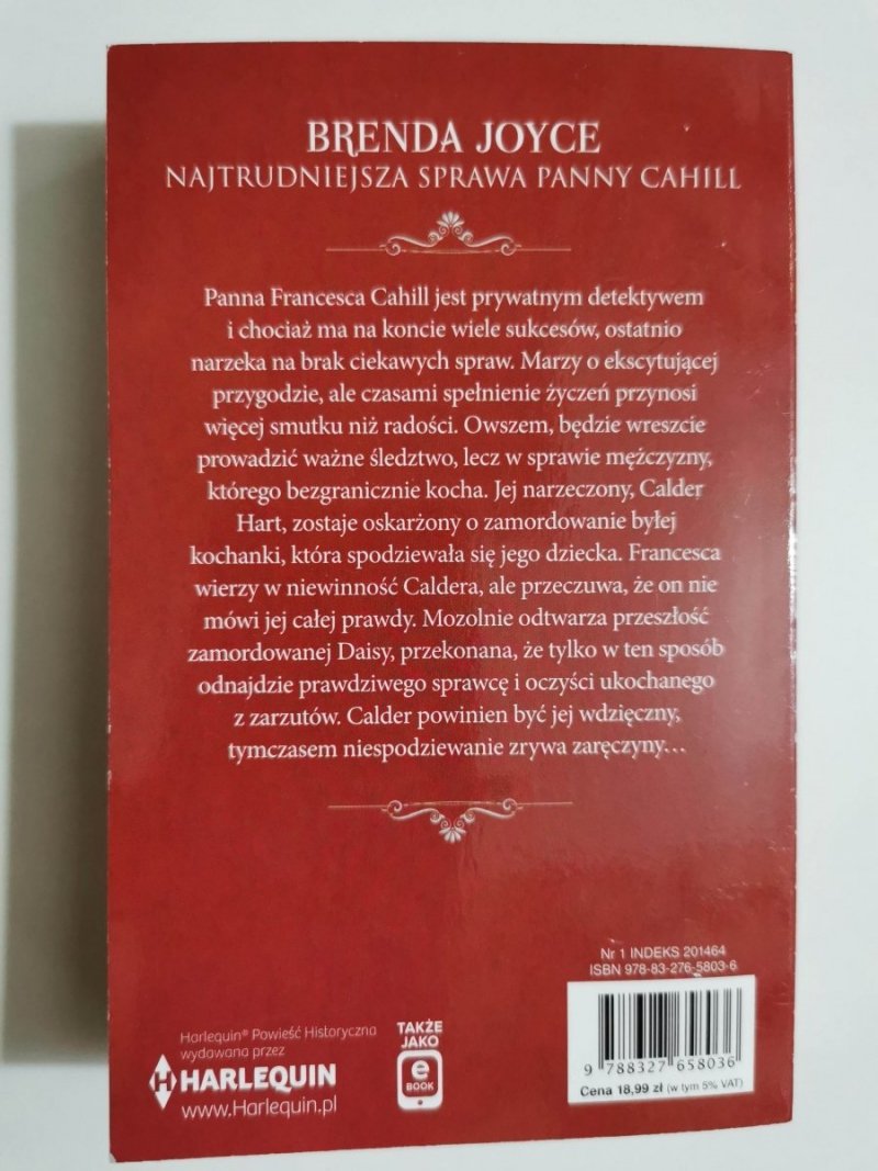 NAJTRUDNIEJSZA SPRAWA PANNY CAHILL - Brenda Joyce 2021
