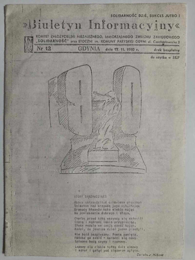 BIULETYN INFORMACYJNY NR 12 17.11.1980