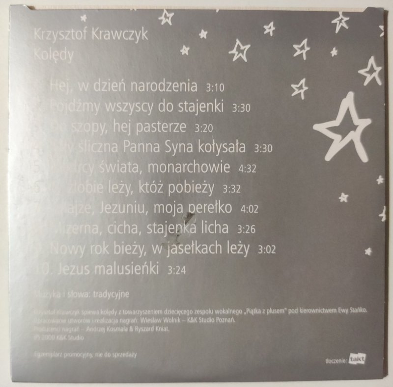 CD. KRZYSZTOF KRAWCZYK – KOLĘDY