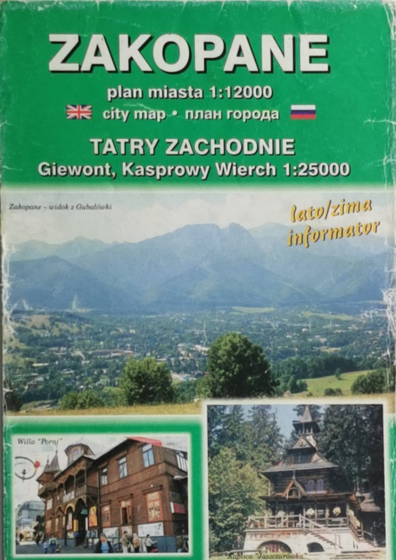 ZAKOPANE PLAN MIASTA 2000 1:12 000