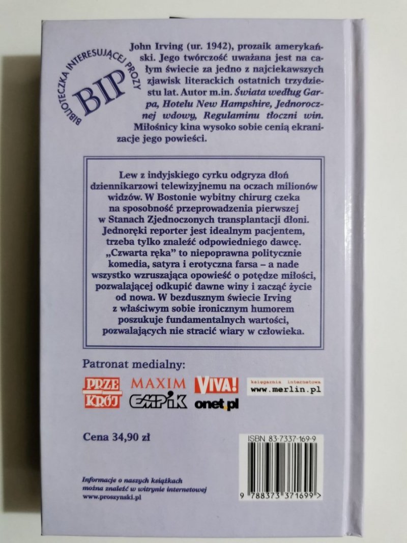 CZWARTA RĘKA - John Irving 