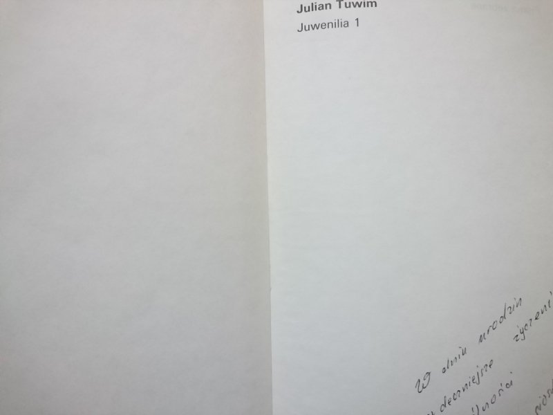 JUWENILIA TOM 1 - Julian Tuwim 1990