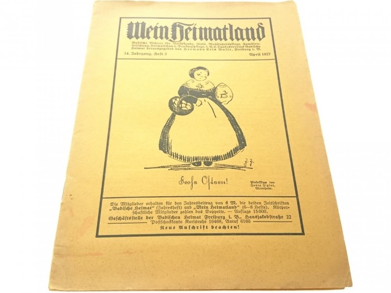 MEIN HEIMATLAND 14. JAHRGANG HEFT 3 APRIL 1927