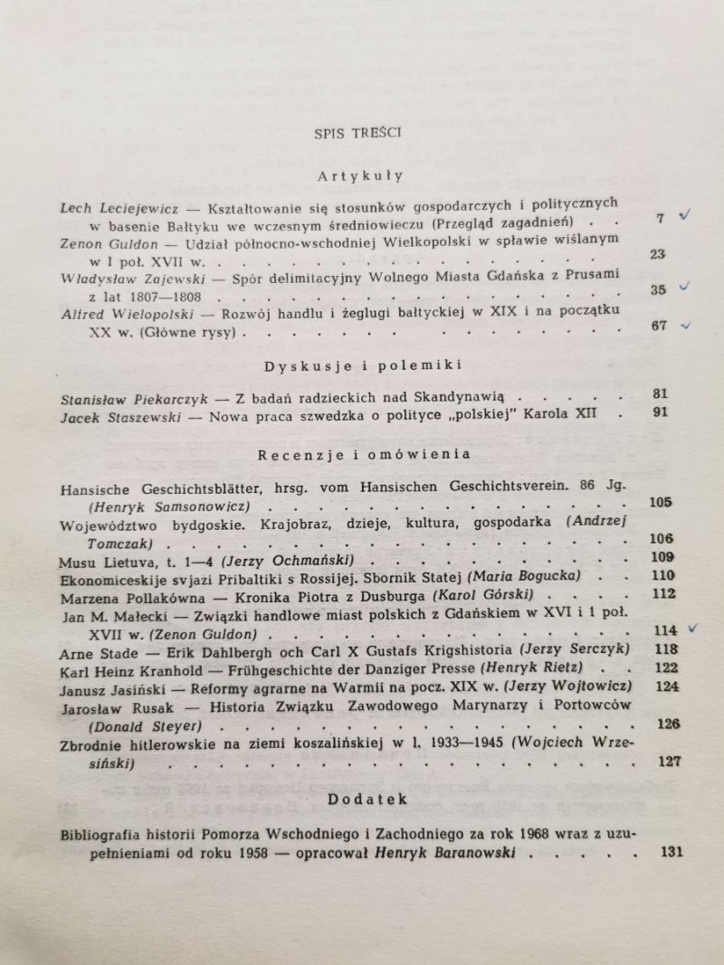 ZAPISKI HISTORYCZNE. TOM XXXV - ROK 1970 ZESZYT 2