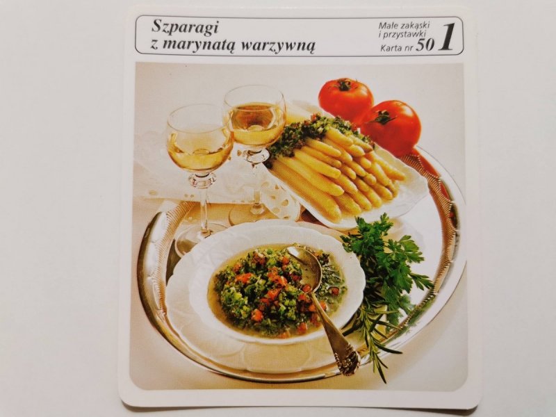 KARTA KULINARNA NR. 50 SZPARAGI Z MARYNATĄ WARZYWNĄ