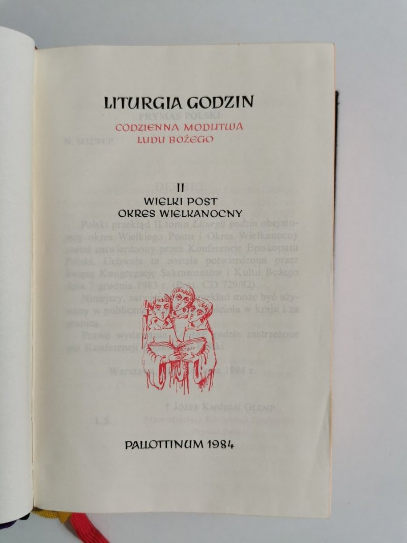 LITURGIA GODZIN TOM II WIELKI POST OKRES WIELKANOCNY 1984