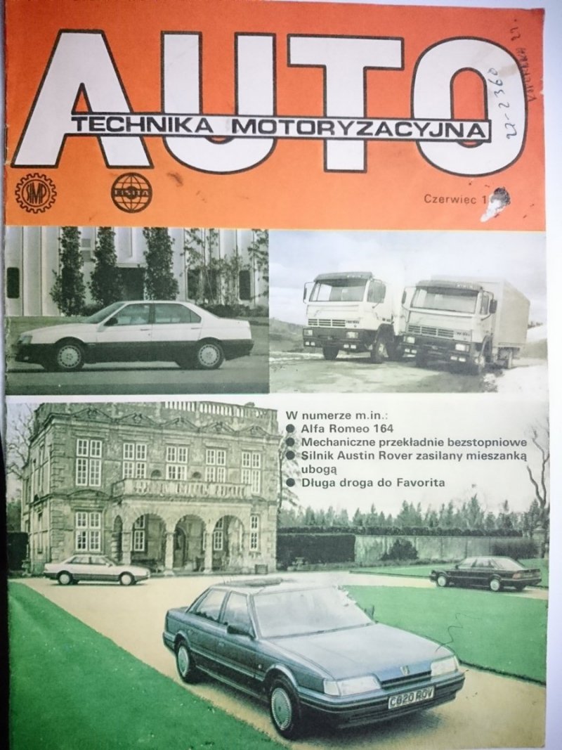 AUTO TECHNIKA MOTORYZACYJNA CZERWIEC 1988