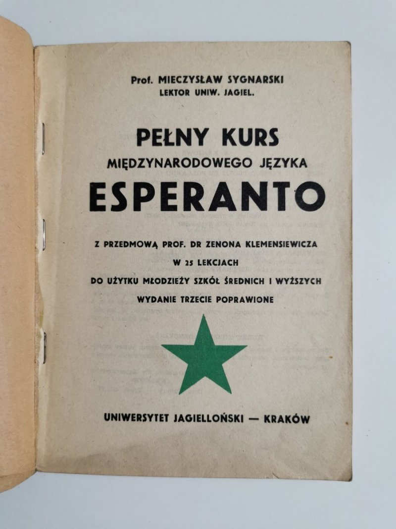 PEŁNY KURS MIĘDZYNARODOWEGO JĘZYKA ESPERANTO 