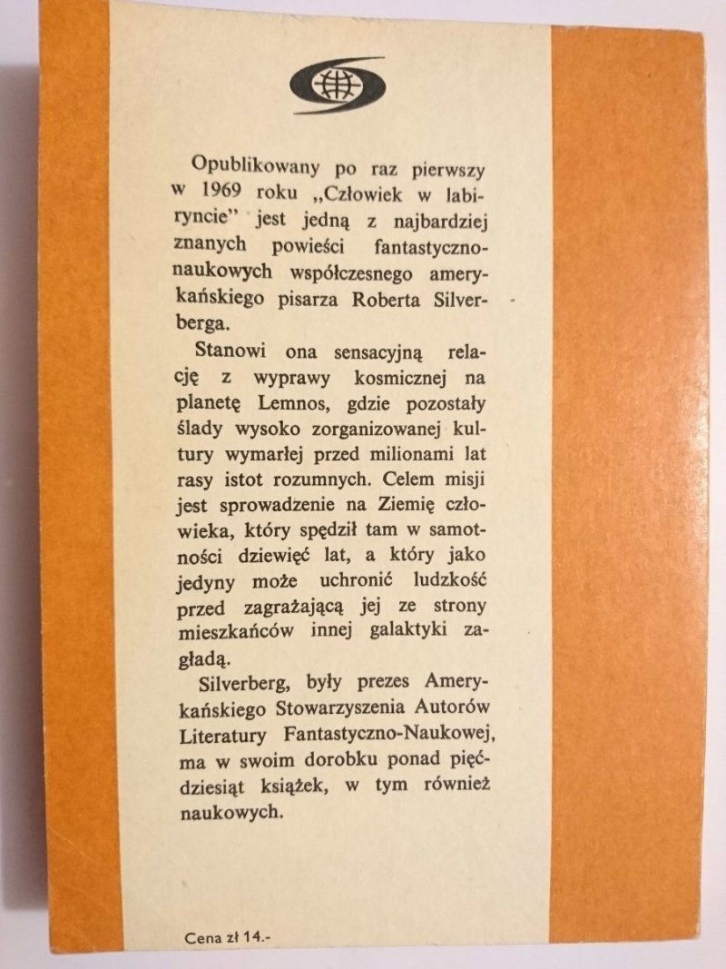 CZŁOWIEK W LABIRYNCIE - Robert Silverberg 1973