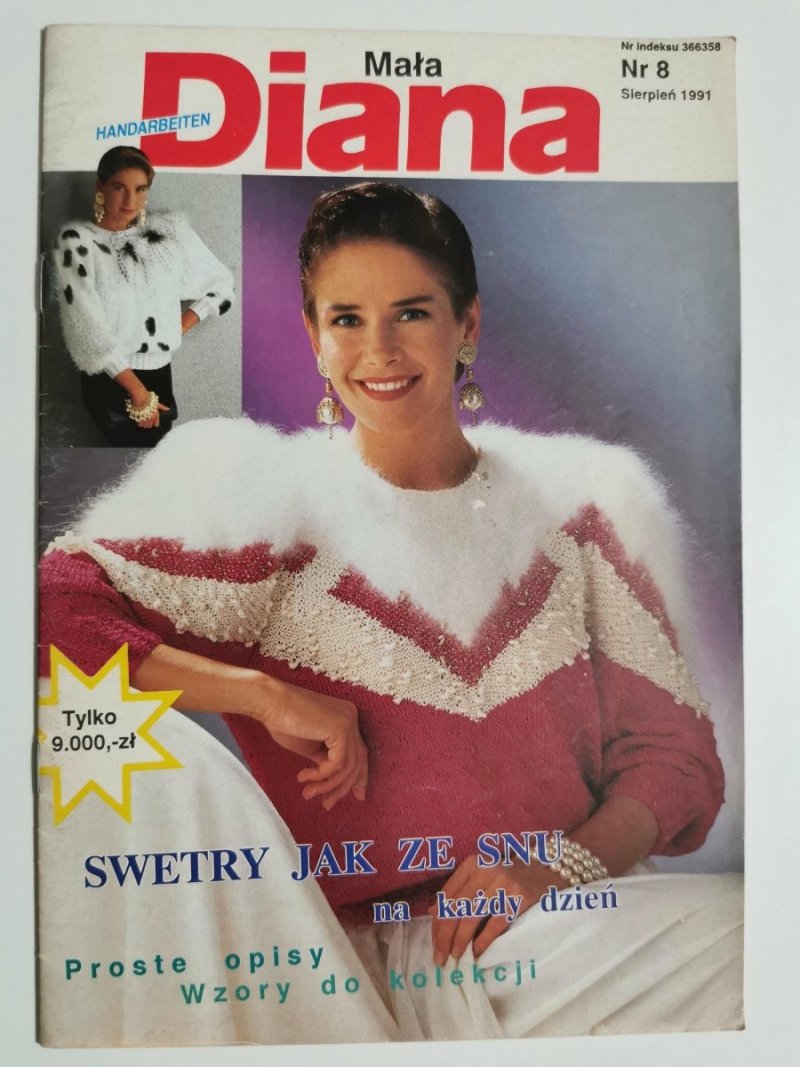 MAŁA DIANA NR 8 SIERPIEŃ 1991 SWETRY JAK ZE SNU