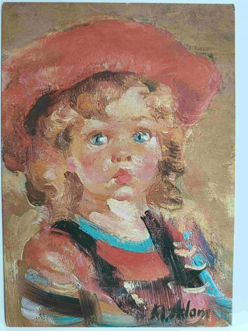 PORTRET CÓRECZKI CZERWONY BERET M. ADAMCZYK