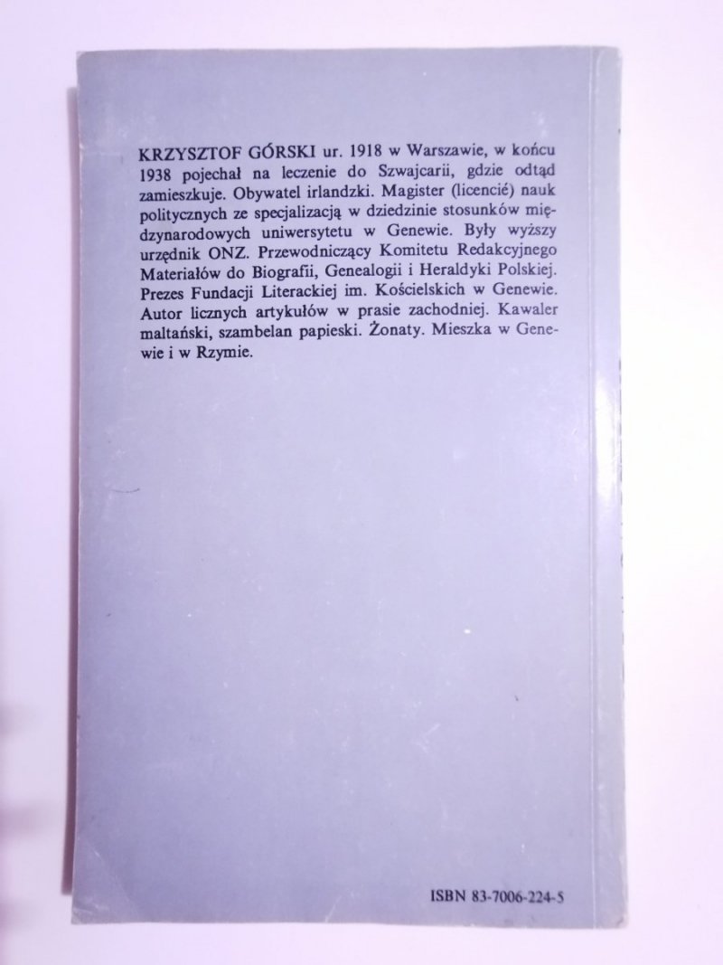 PAPIESTWO W RZYMIE - Krzysztof Górski 1990
