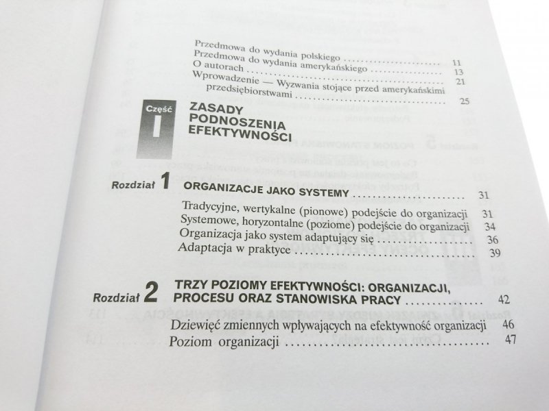 PODNOSZENIE EFEKTYWNOŚCI ORGANIZACJI Rummler 2000