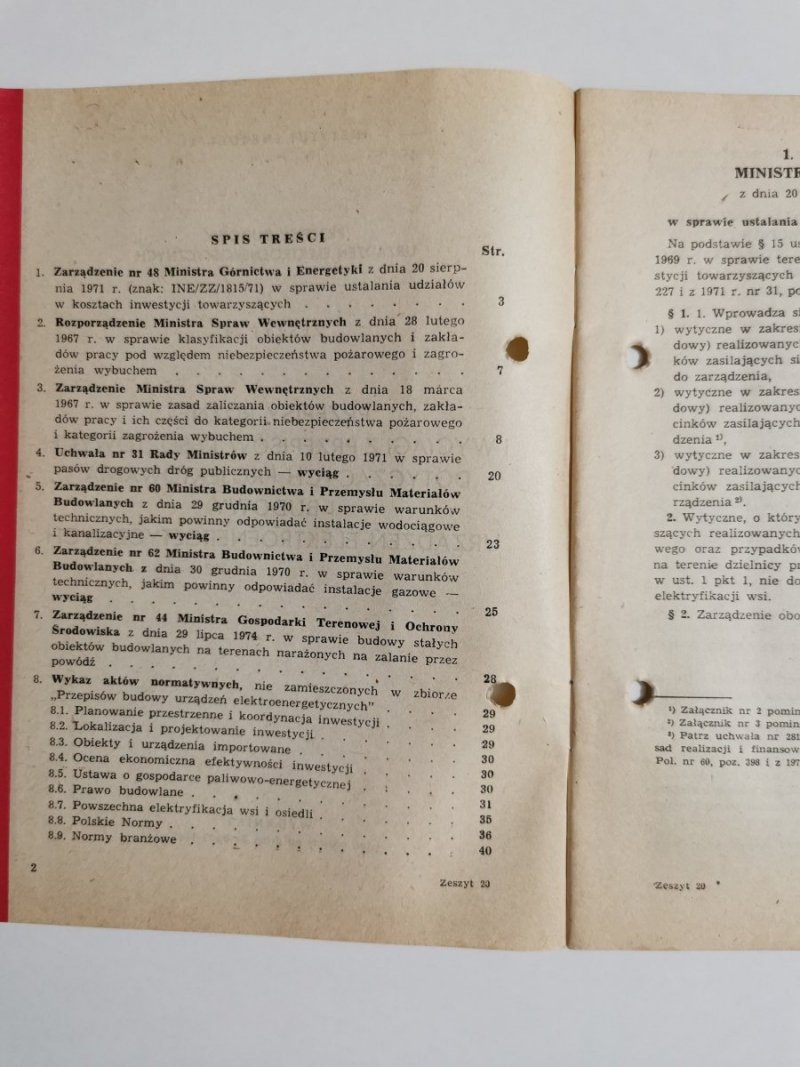 PRZEPISY BUDOWY URZĄDZEŃ ELEKTROENERGETYCZNYCH ZESZYT 20 PRZEPISY RÓŻNE I WYCIĄGI Z PRZEPISÓW RESORTOWYCH 1980