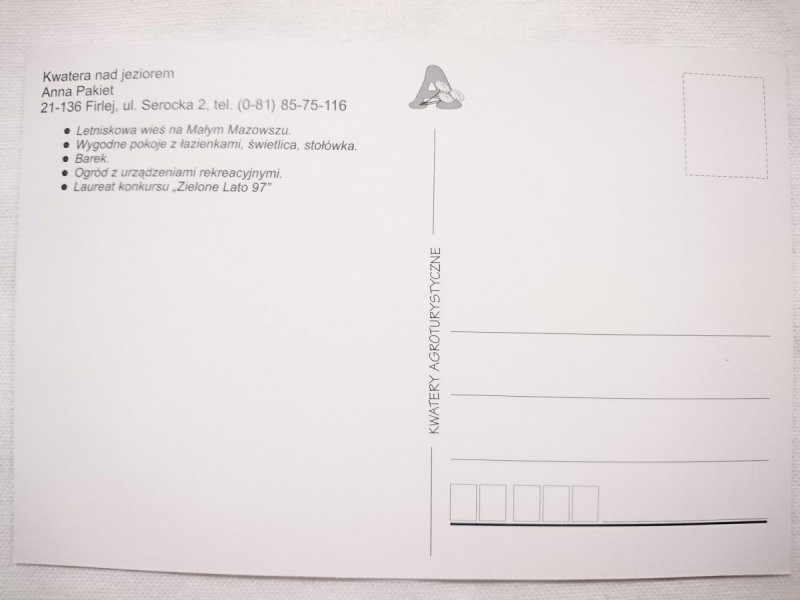 KWATERA NAD JEZIOREM LETNISKOWA WIEŚ NA MAŁYM MAZOWSZU I INNE