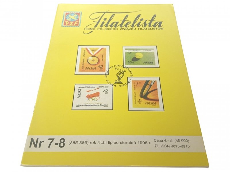 FILATELISTA NR 7-8 (884) ROK XLIII 1996