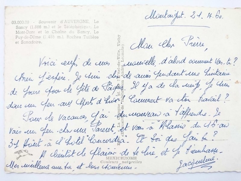 SOUVENIR DE D'AUVERGNE