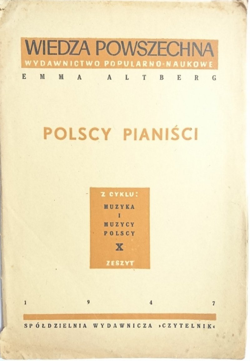 POLSCY PIANIŚCI - Emma Altberg 1947