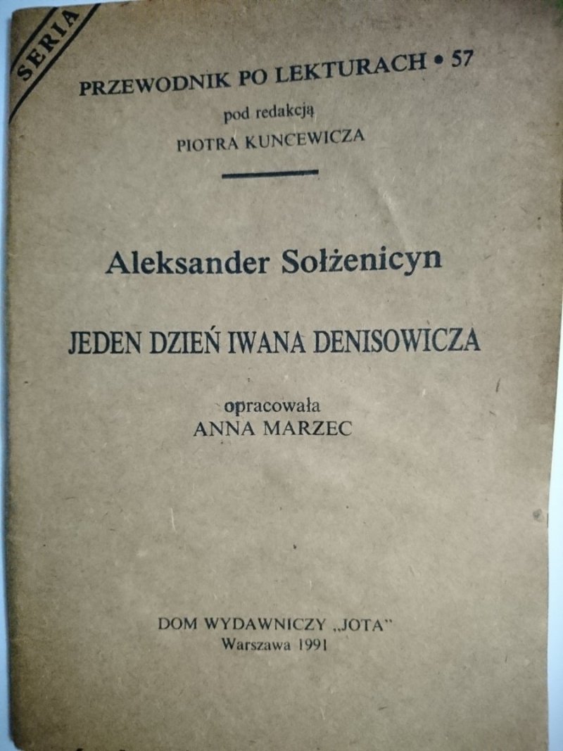 PRZEWODNIK PO LEKTURACH NR 57 JEDEN DZIEŃ IWANA DENISOWICZA