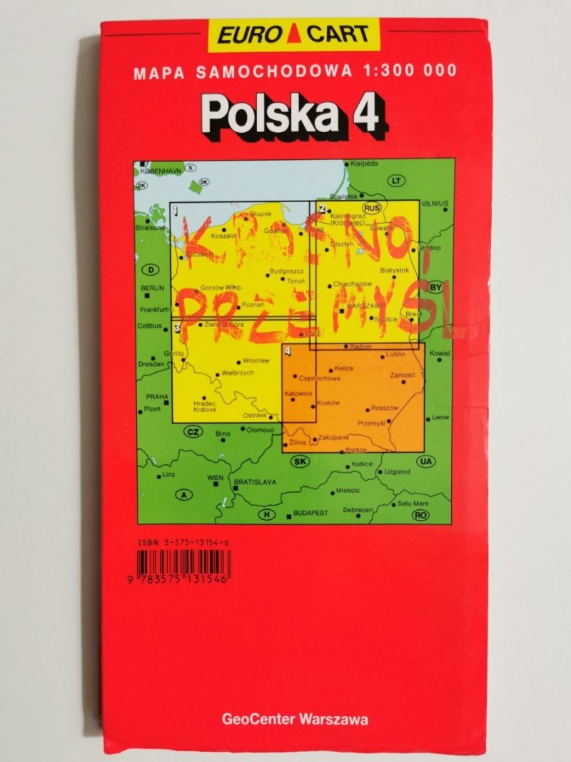 POLSKA MAŁOPOLSKA. MAPA SAMOCHODOWA 1: 300 000 