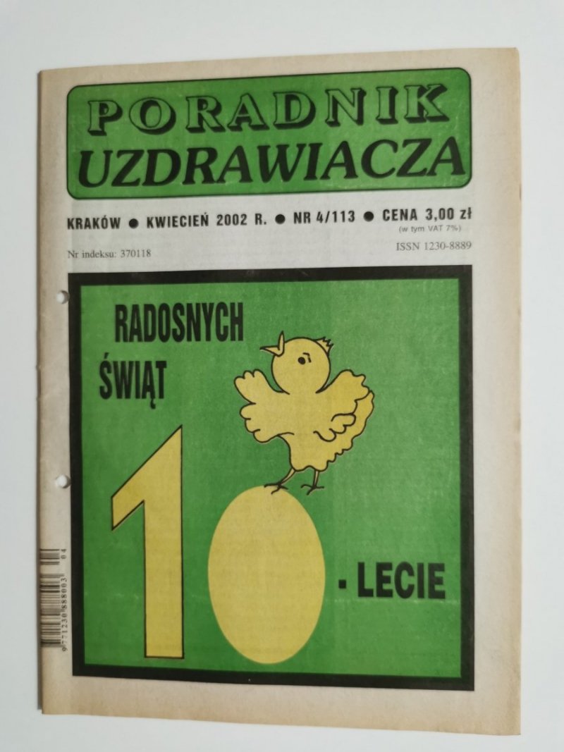 PORADNIK UZDRAWIACZA NR 4/113 KWIECIEŃ 2002 r.