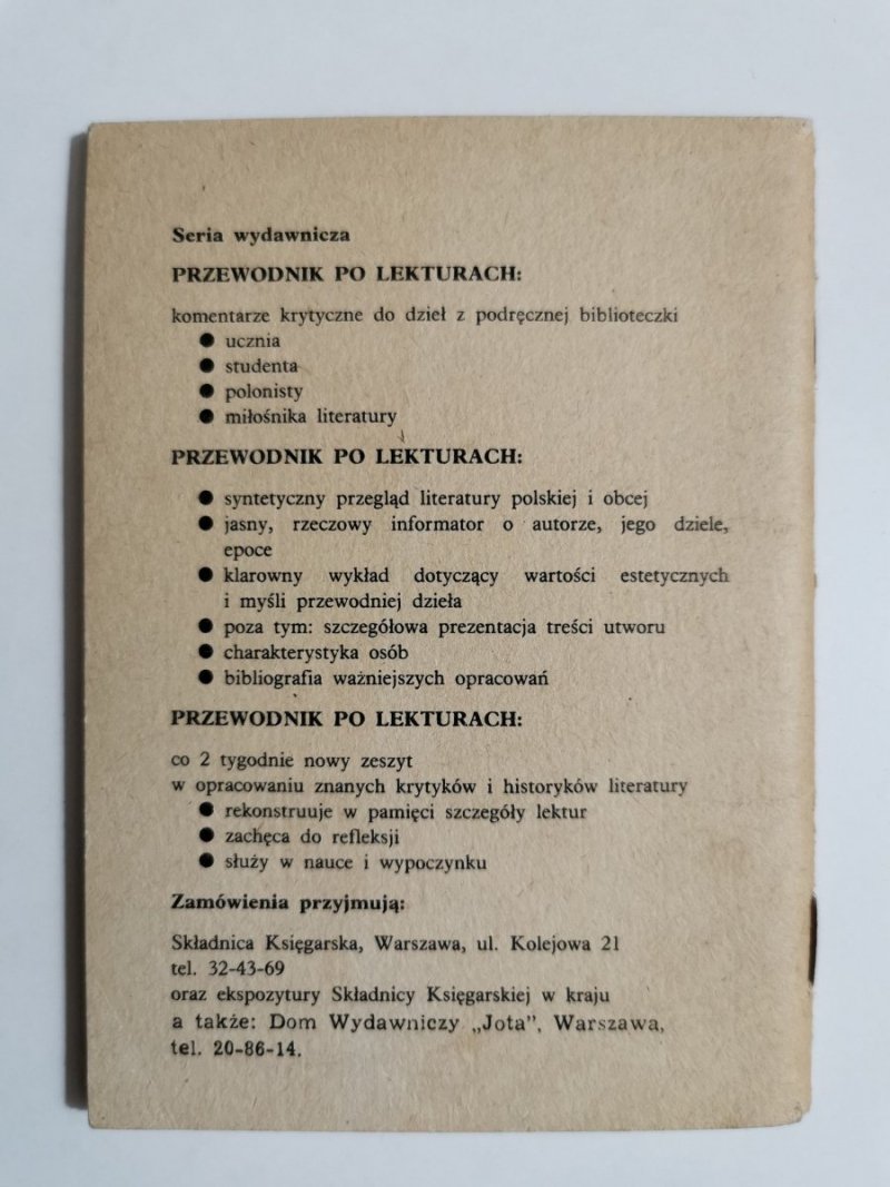 PRZEWODNIK PO LEKTURACH NR 34 POECI POLSKIEGO BAROKU 1991
