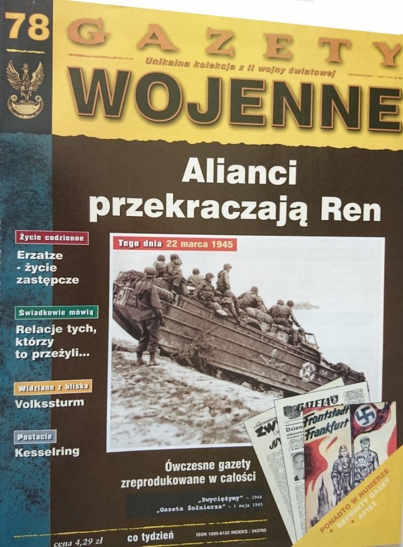 GAZETY WOJENNE 78 ALIANCI PRZEKRACZAJĄ REN