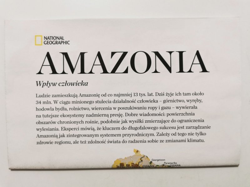 NATIONAL GEOGRAPHIC MAPA PAŹDZIERNIK 2017 AMAZONIA 