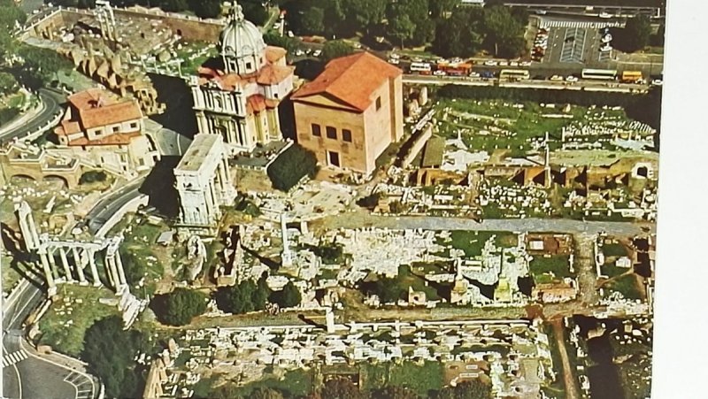 ROMA. VEDUTA AEREA DEL FORO ROMANO