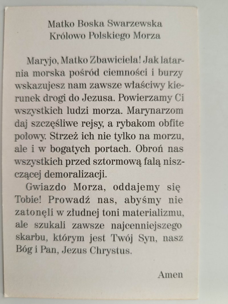 MATKO BOSKA SWARZEWSKA KRÓLOWO