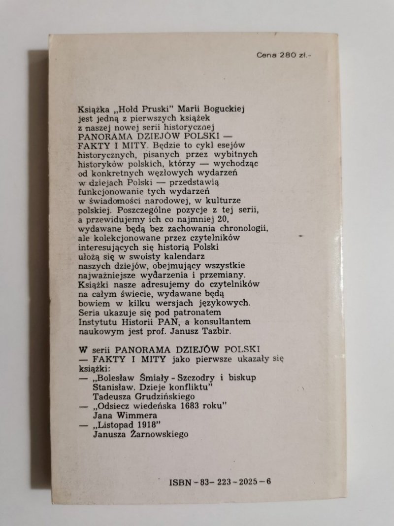 HOŁD PRUSKI - Maria Bogucka 1985