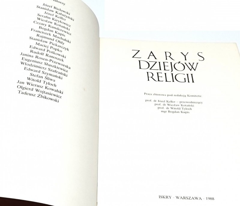 ZARYS DZIEJÓW RELIGII - Red. Józef Keller 1988