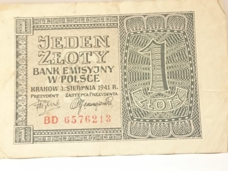 JEDEN ZŁOTY. BANK EMISYJNY W POLSCE. BANKNOT