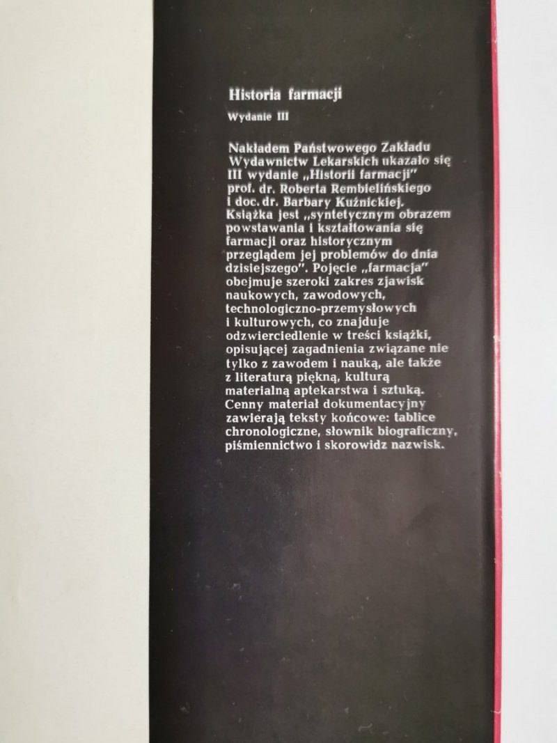 HISTORIA MEDYCYNY - red. prof. dr. Hab. med. T. Brzeziński 1988